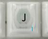 J Keycap, iBook G3 Clamshell, Original Blueberry