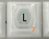 L Keycap, iBook G3 Clamshell, Original Tangerine