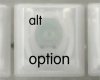 option alt, Left Keycap, iBook G3 Clamshell, Original