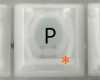 P Keycap, iBook G3 Clamshell, Original Tangerine